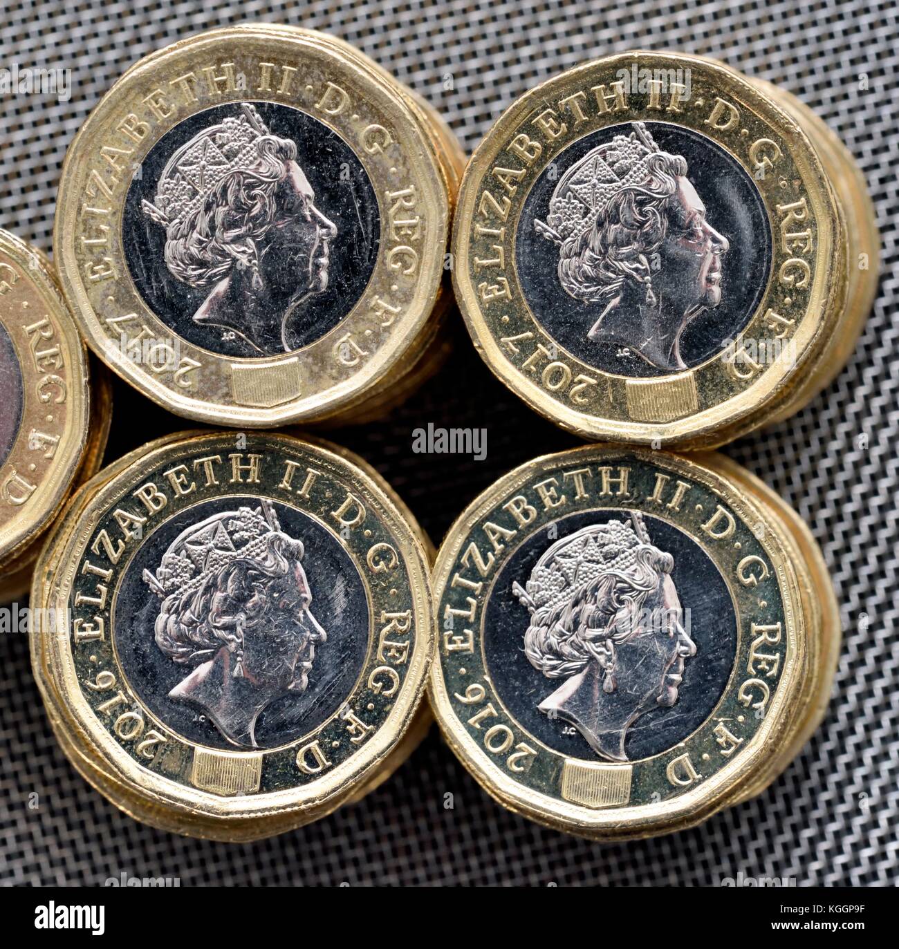 One pound coin coins Stock Photo - Alamy