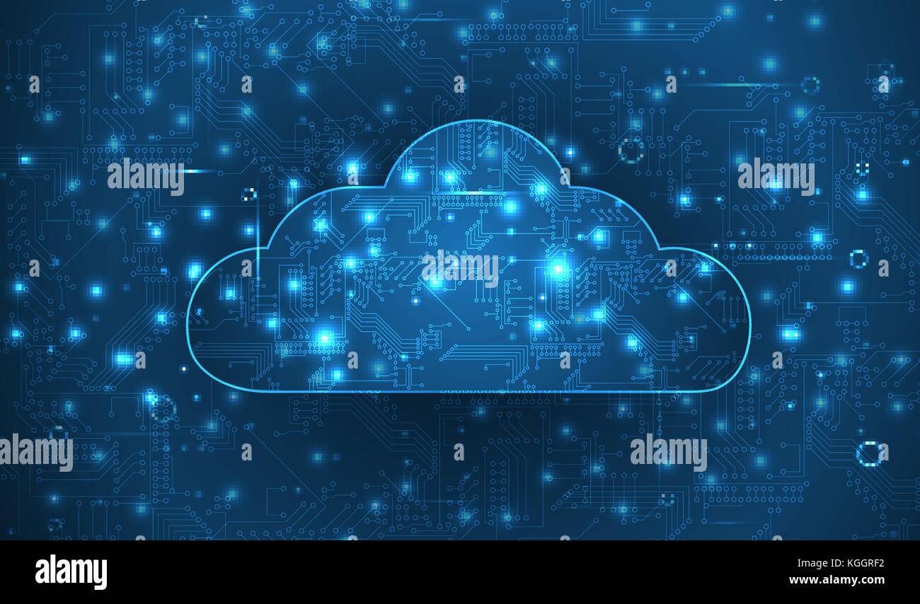 Modern cloud technology. Integrated digital web concept background ...
