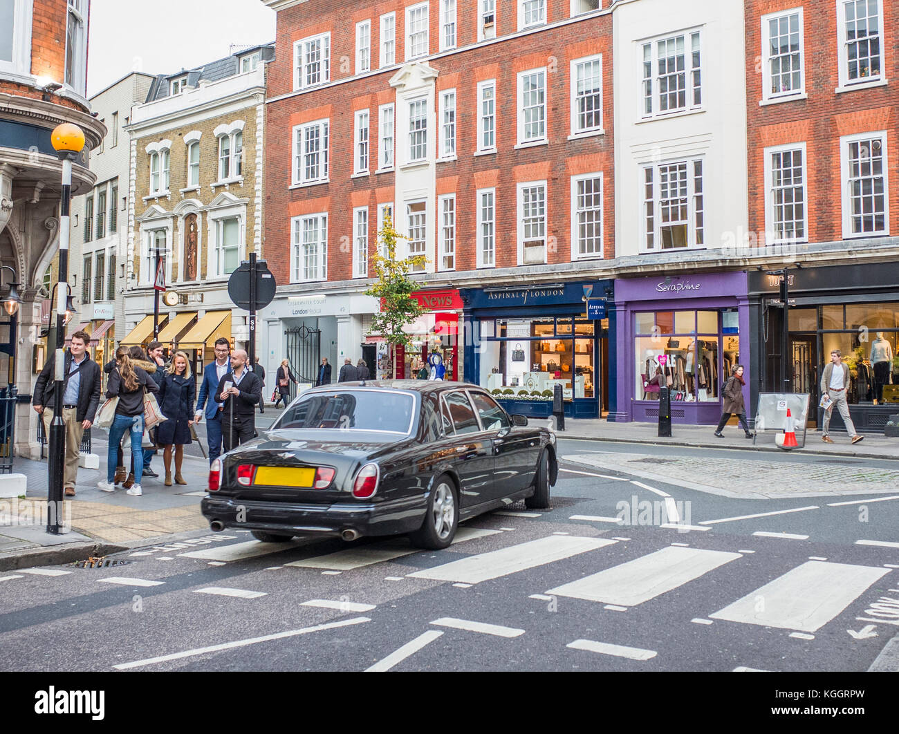 Zebra Crossing on Marylebone High Street. Stock Photo
