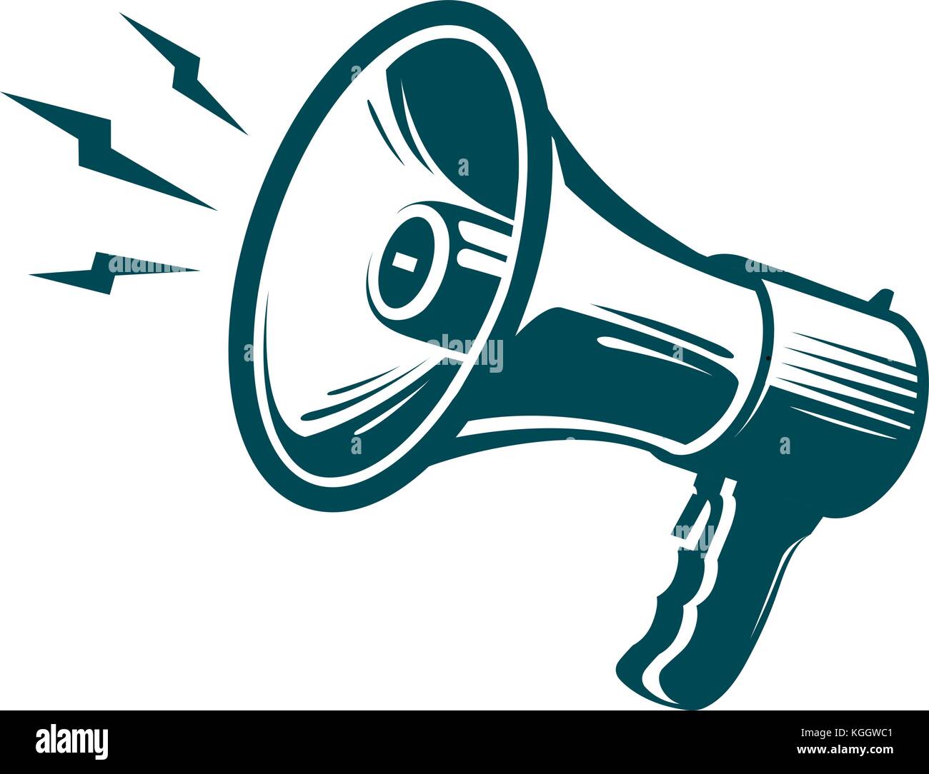 Megaphone, loudspeaker symbol. Advertising, marketing, news concept. Vector illustration Stock Vector