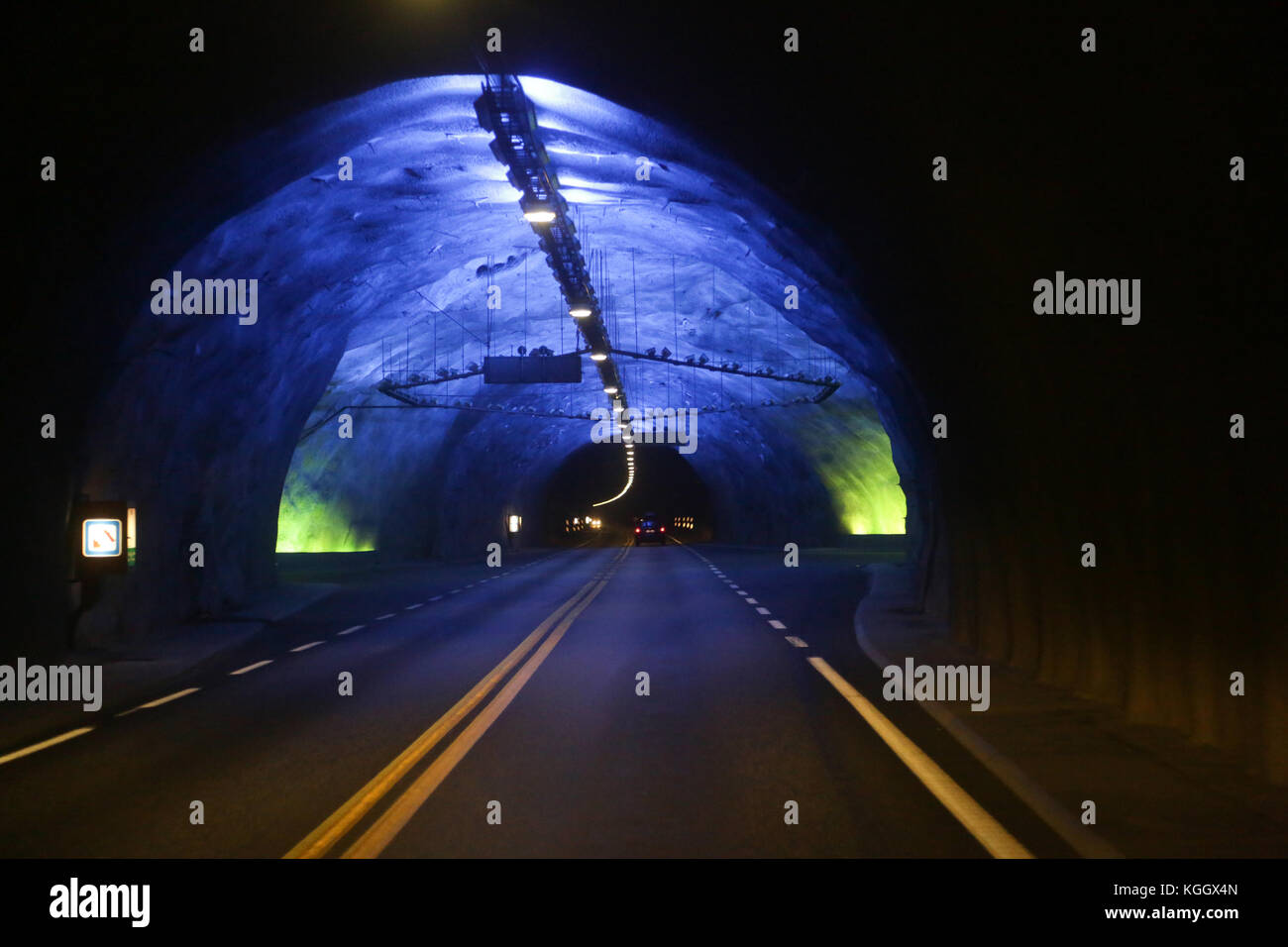 Laerdal Tunnel in Norway, the longest road tunnel in the world Stock