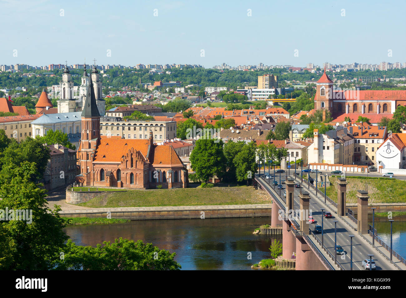 Kaunas old town day time landscape Stock Photo