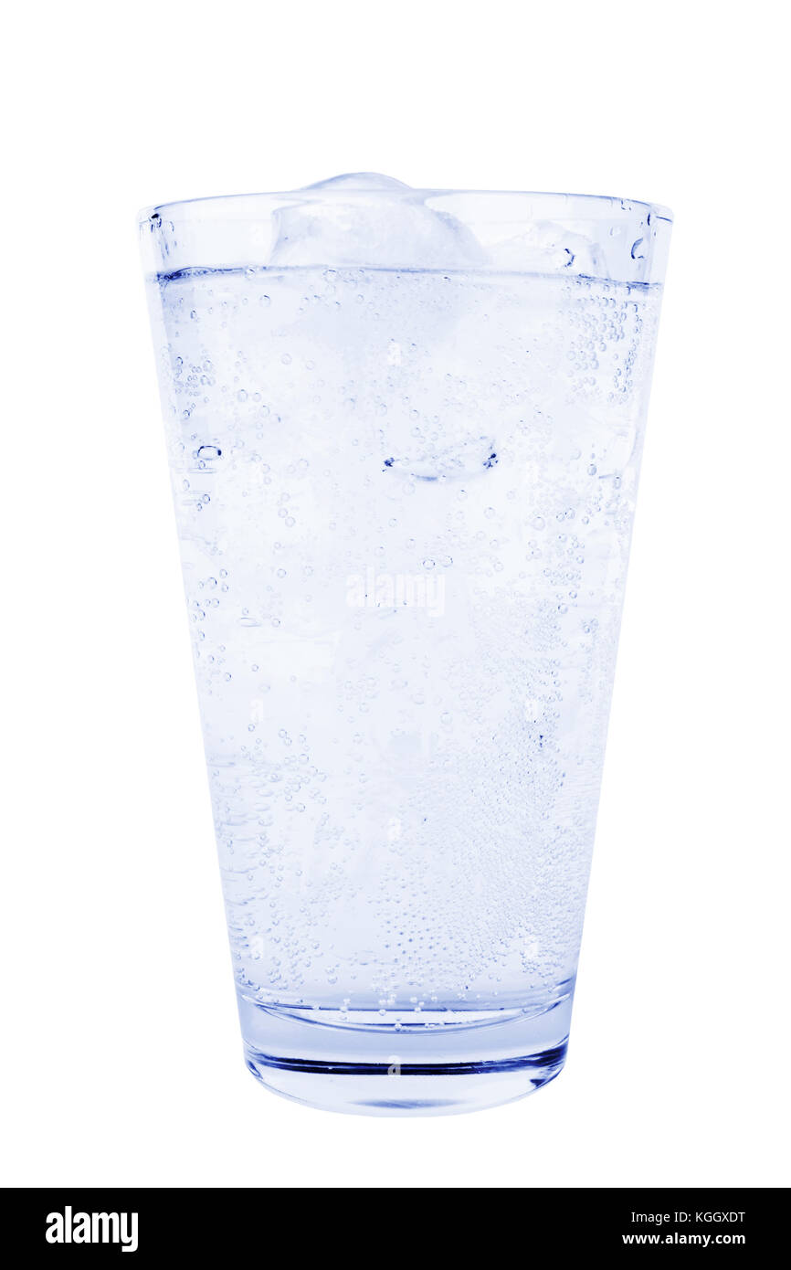 Glass of water with ice. Isolated on a white background Stock Photo - Alamy