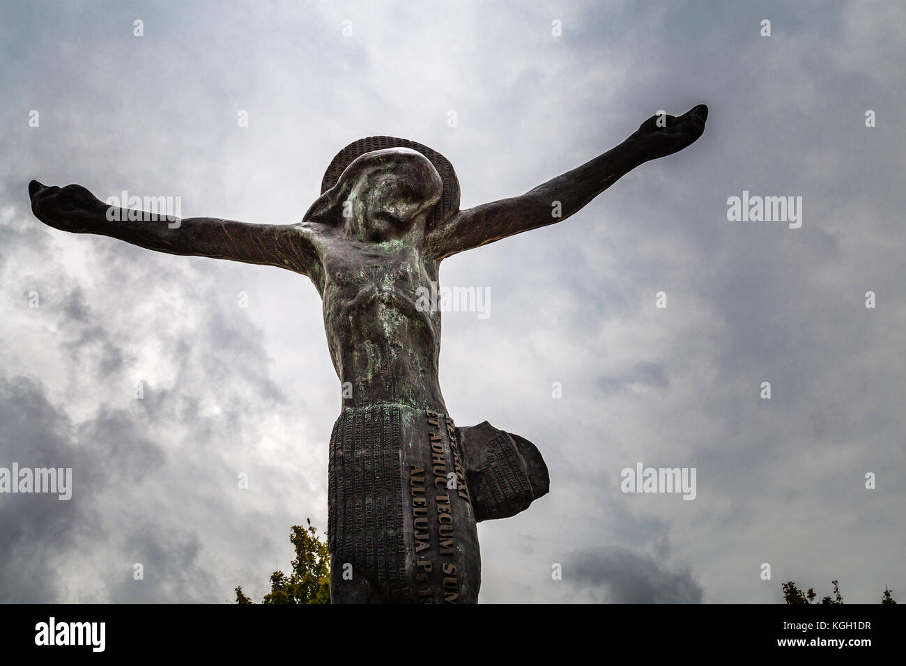 MEDJUGORJE, BOSNIA AND HERZEGOVINA NOVEMBER 4 statue of Jesus Stock