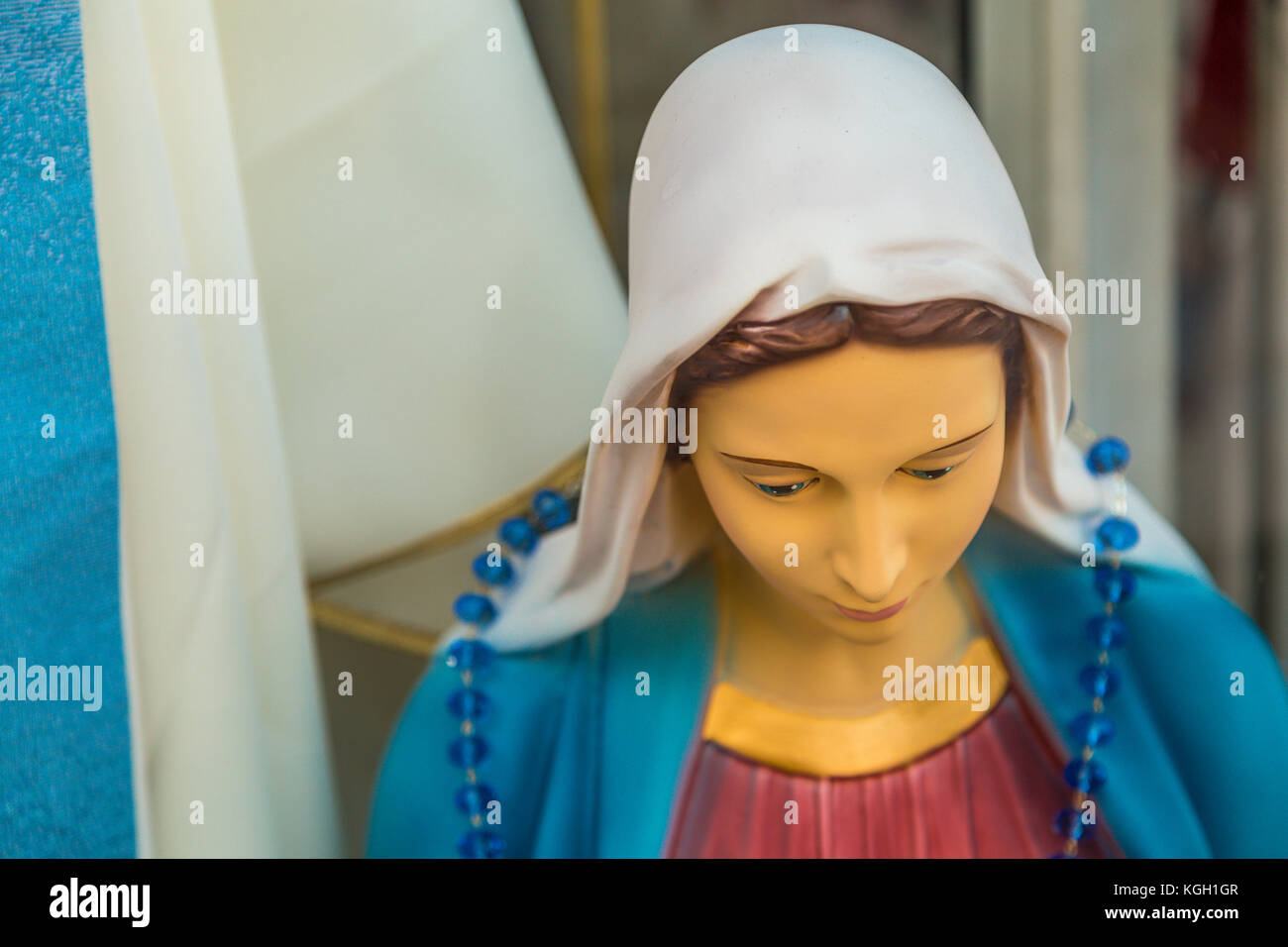 statue of Our Lady of Medjugorje, the Blessed Virgin Mary Stock Photo