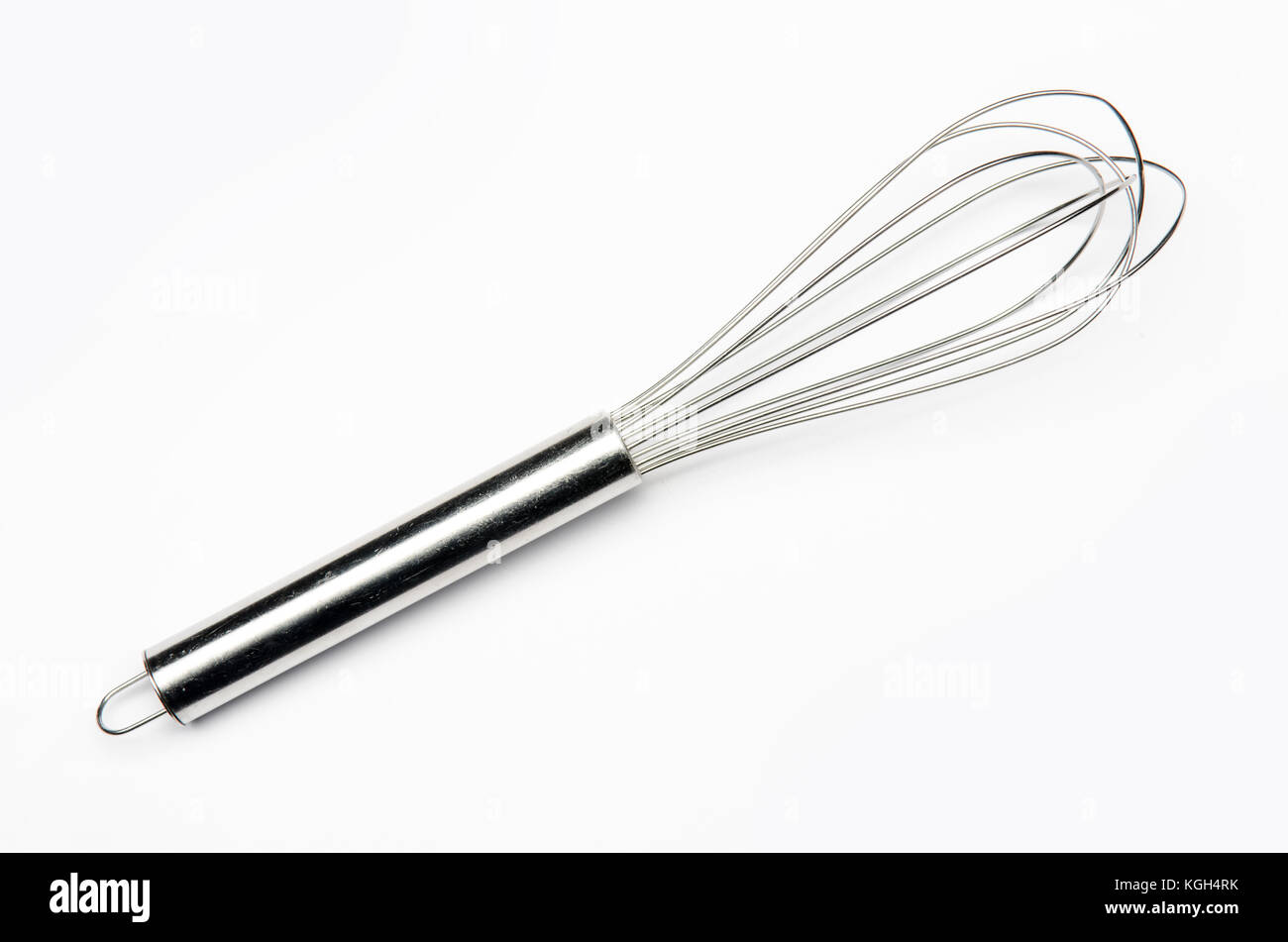Whisk With Wooden Handle Isolated On White Stock Photo - Download Image Now  - Wire Whisk, Egg Beater, Whip - Equipment - iStock