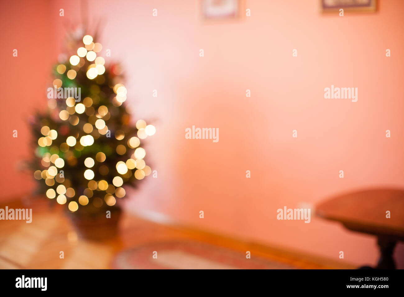 Blurred Christmas tree Stock Photo