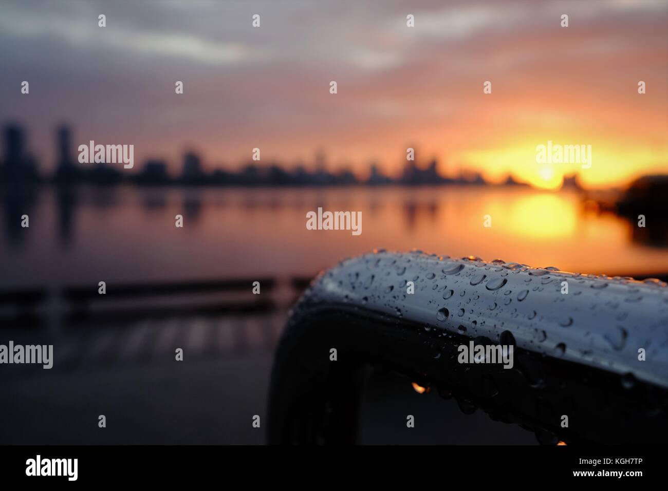 After rain scenic sunrise at Swan River, Perth Stock Photo Alamy