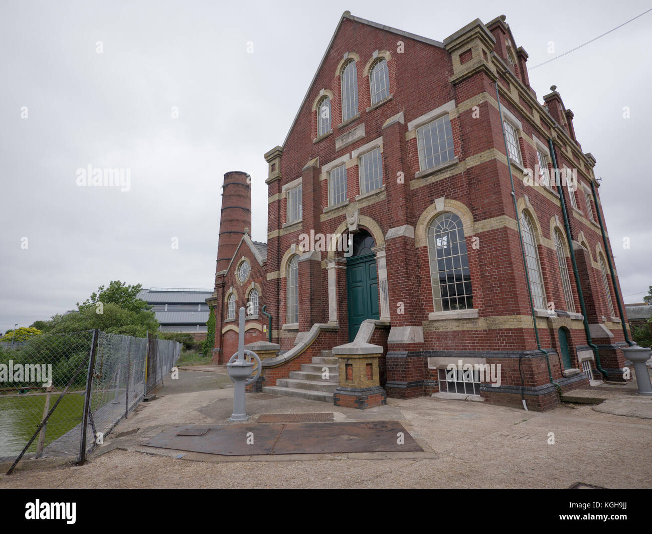 Exterior views of the Eastney Beam Engine house housing Boulton and Watt engines used to pump sewage from the Portsmouth into the sea now a musem Stock Photo
