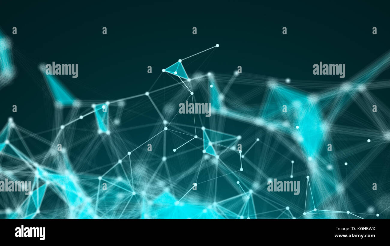 Abstract Polygonal Space Background with Connecting Dots and Lines ...