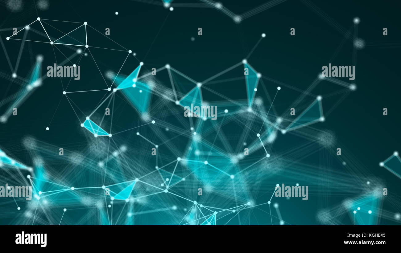 Abstract Polygonal Space Background with Connecting Dots and Lines ...