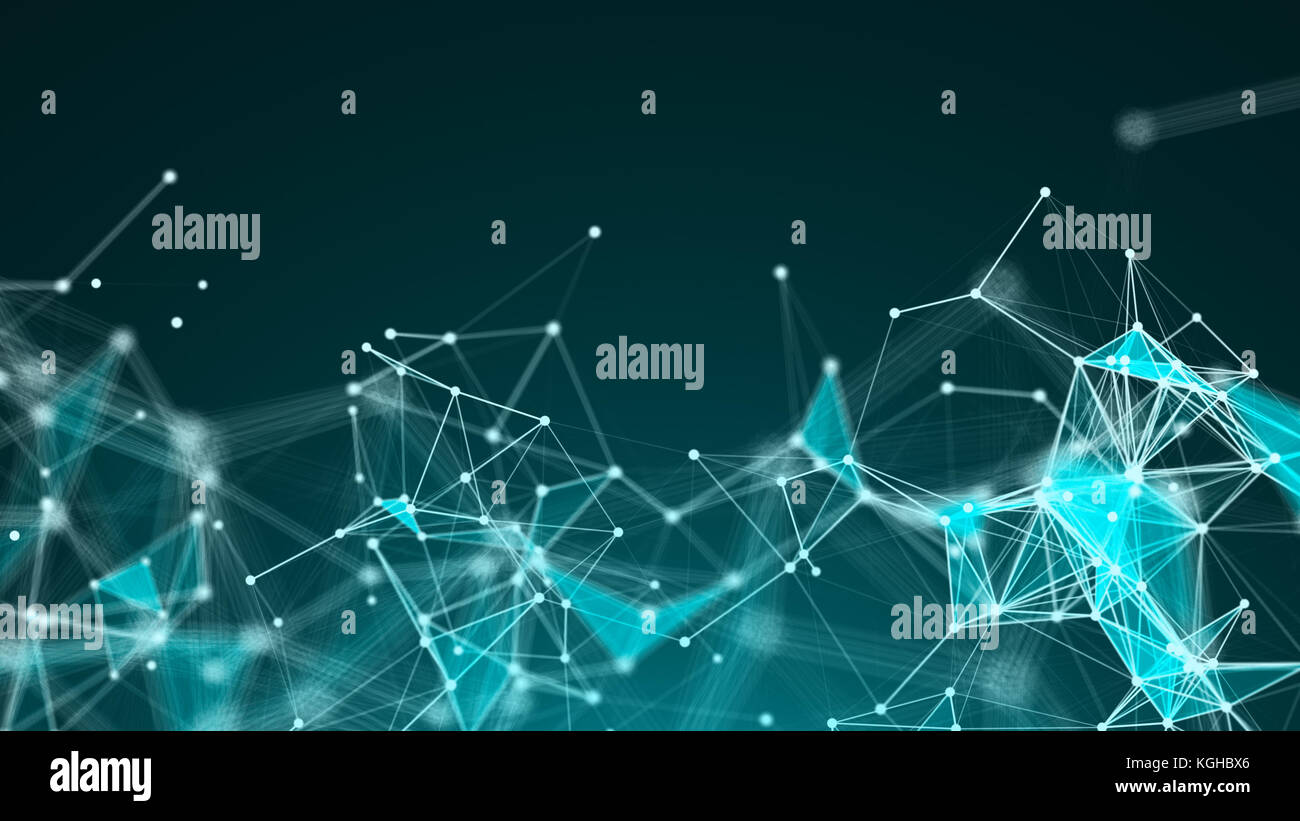 Abstract Polygonal Space Background with Connecting Dots and Lines ...