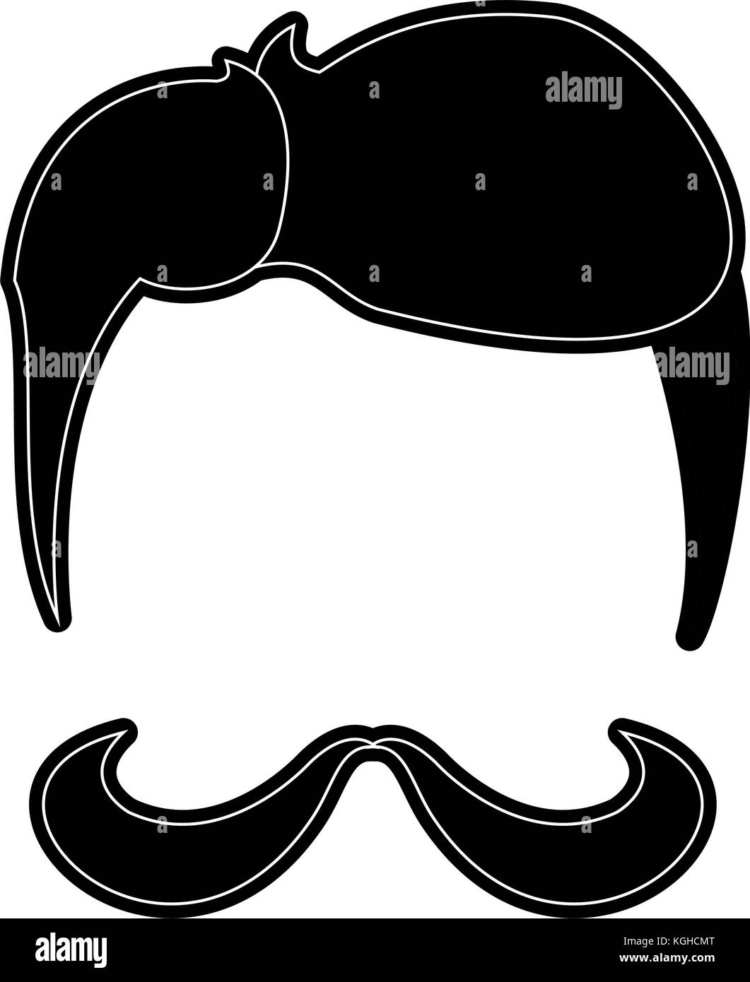 Hipster hairstyle and beard Stock Vector Image & Art - Alamy