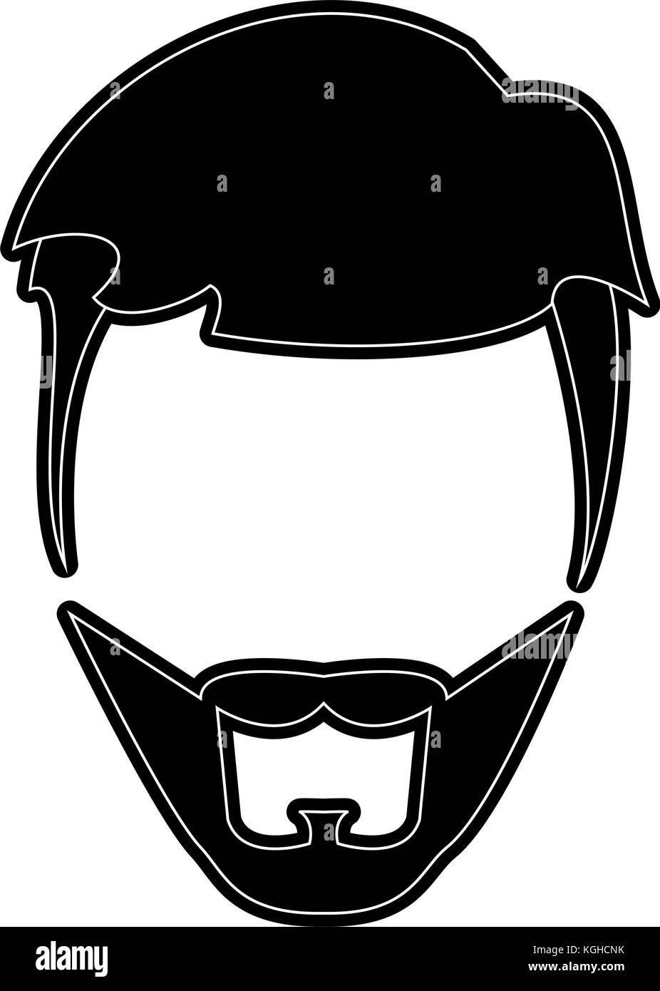 Hipster hairstyle and beard Stock Vector Image & Art - Alamy