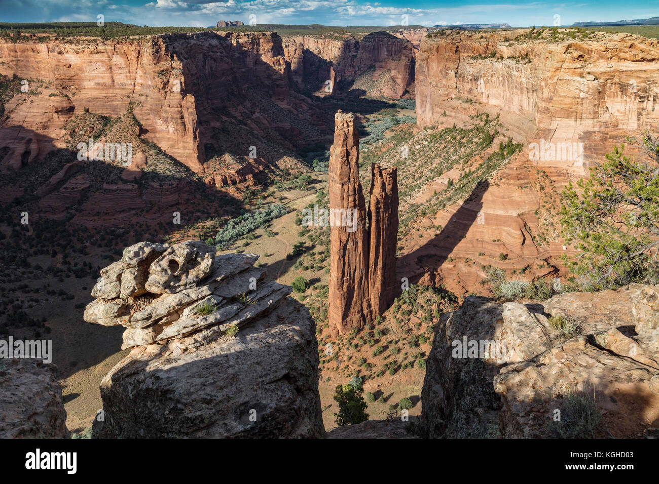 Spider Rock - Canyon de Chelly National Monument, Arizona Stock Photo