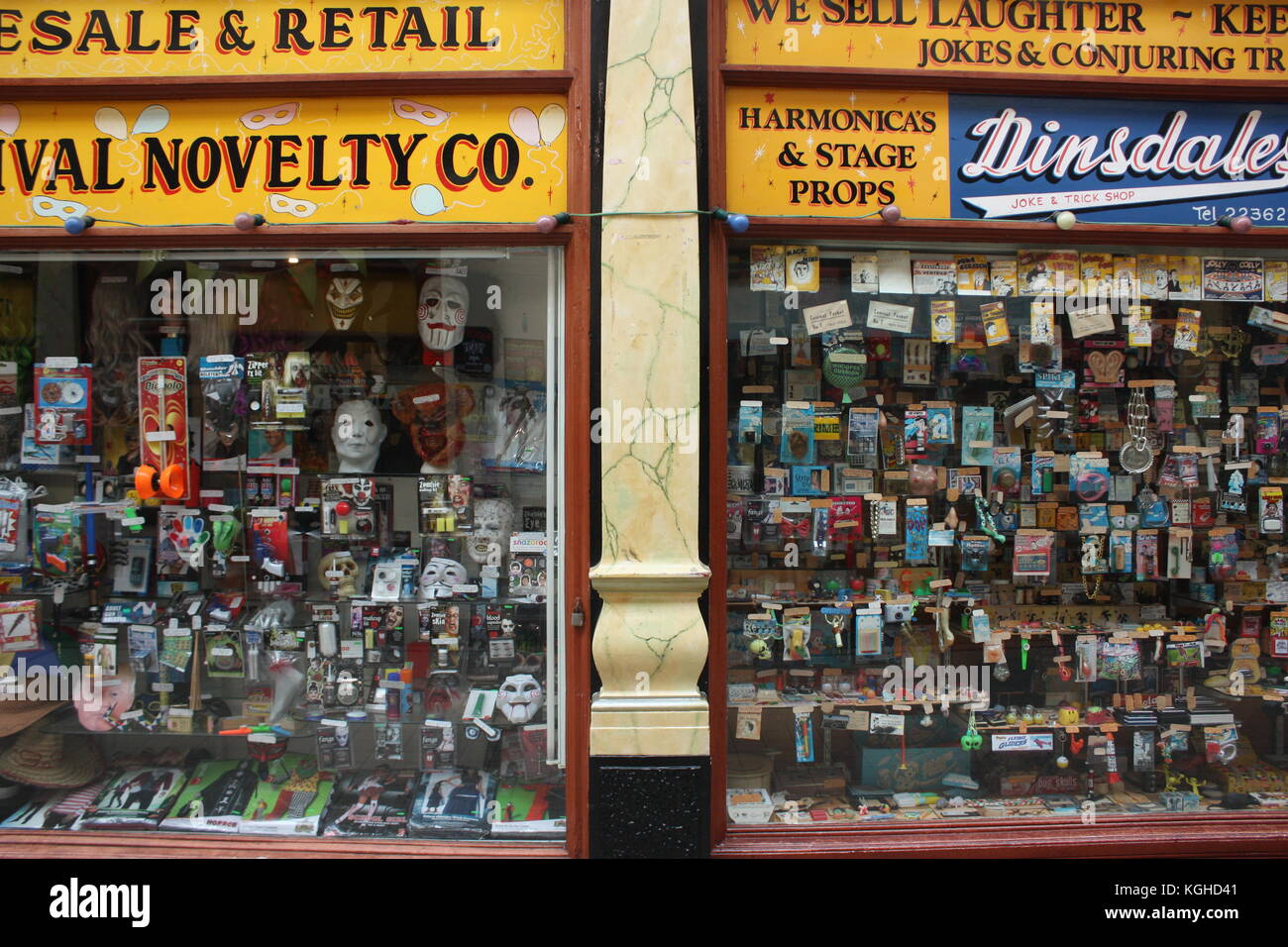 Dinsdales the Joke Shop in the Hepworth Arcade, Hull, Yorkshire Stock