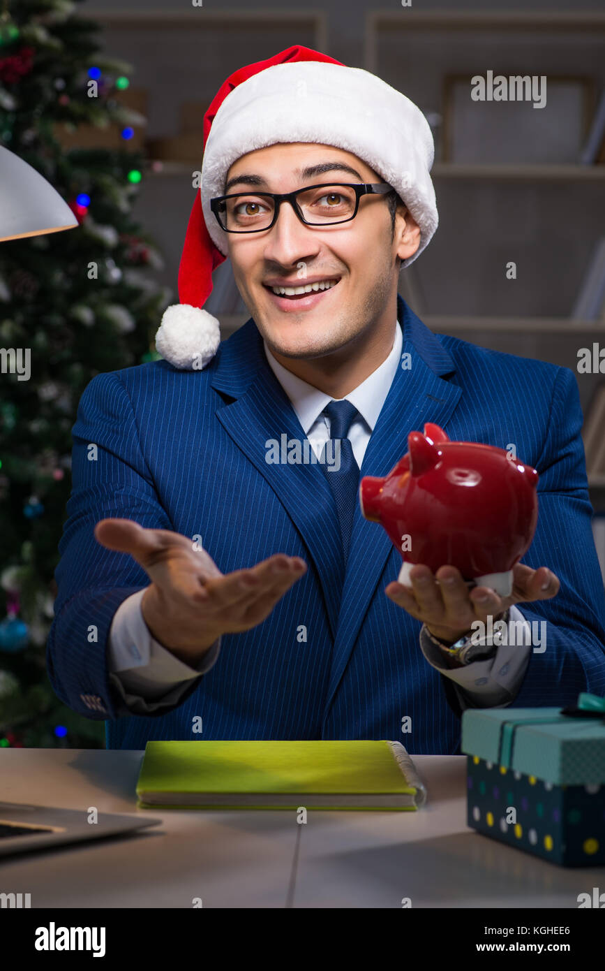 Businessman working late on christmas day in office Stock Photo Alamy Businessman working late on christmas day in office Stock Photo Alamy