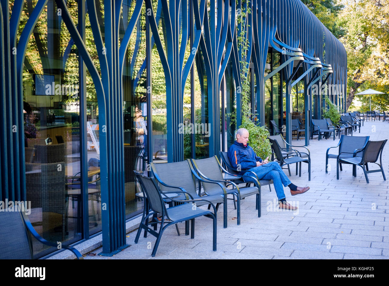 The Pavilion Cafe at the National Gallery of Art Sculpture Garden in Washington DC, United States of America, USA Stock Photo