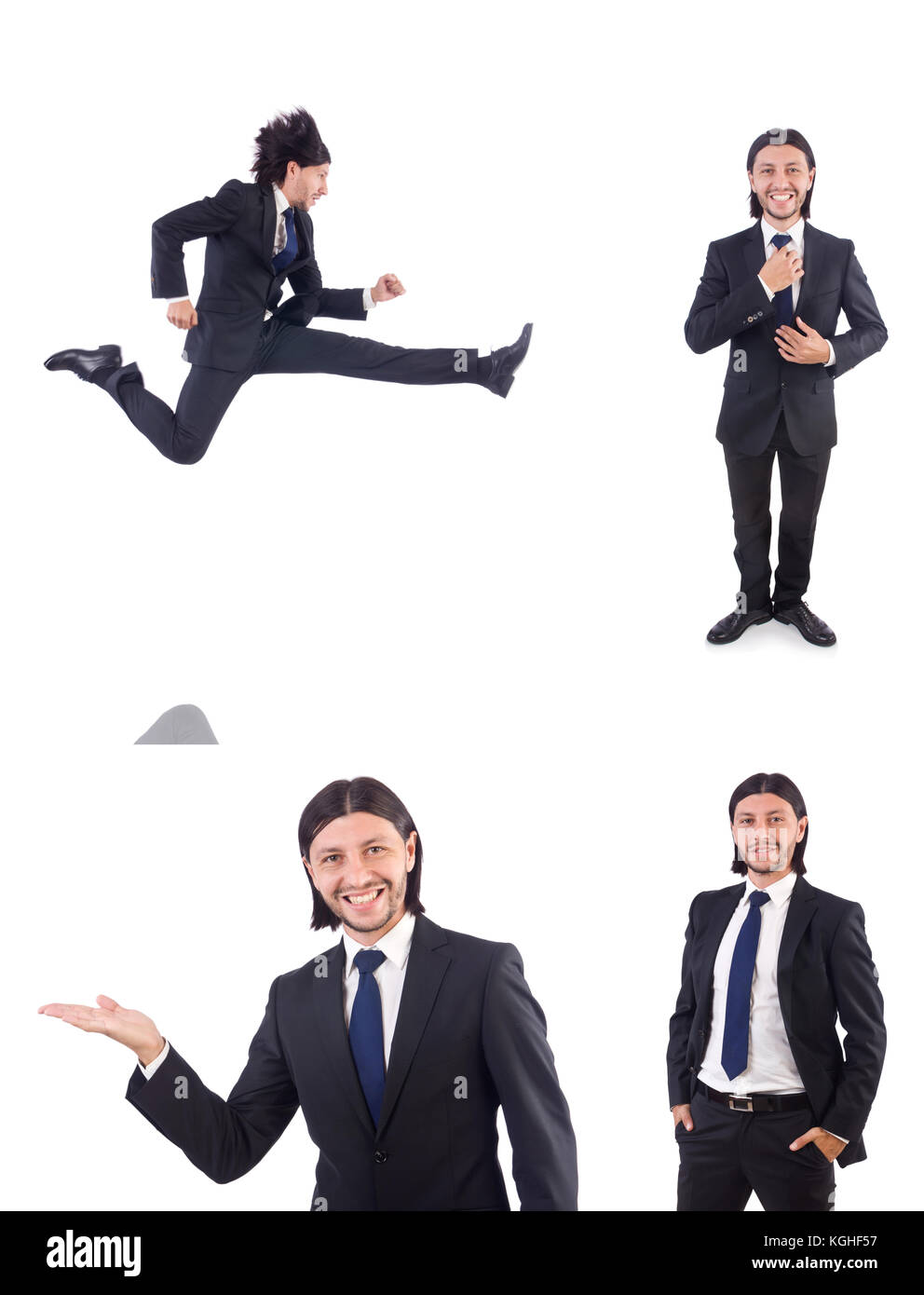 Young businessman isolated on the white background Stock Photo - Alamy