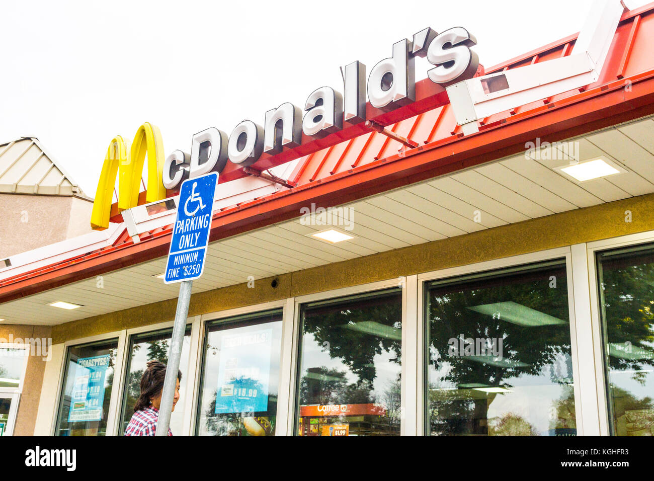McDonald's restaurant, gas station, convenience store combination in