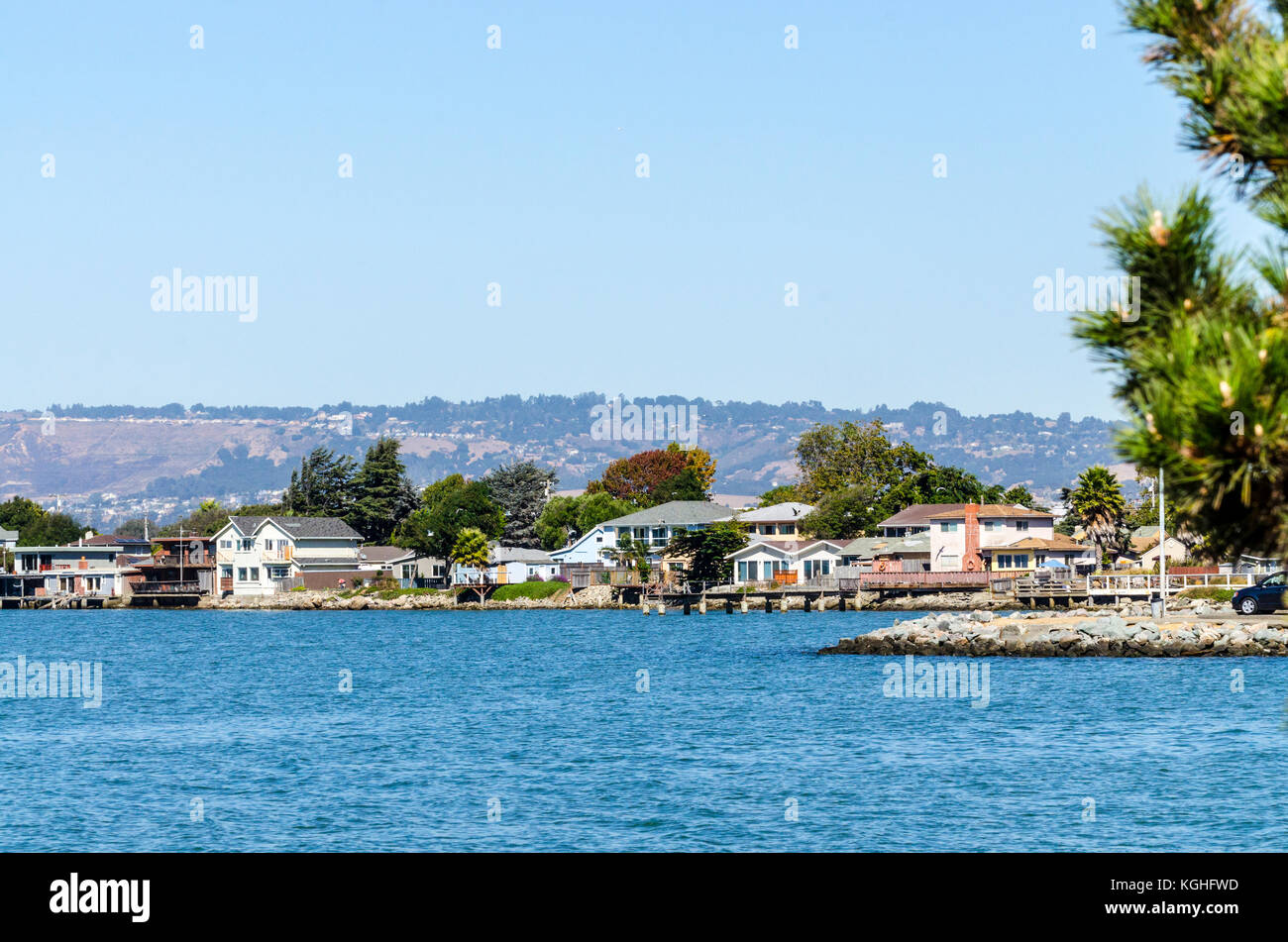San Leandro California waterfront homes on Neptune Drive a rare sight