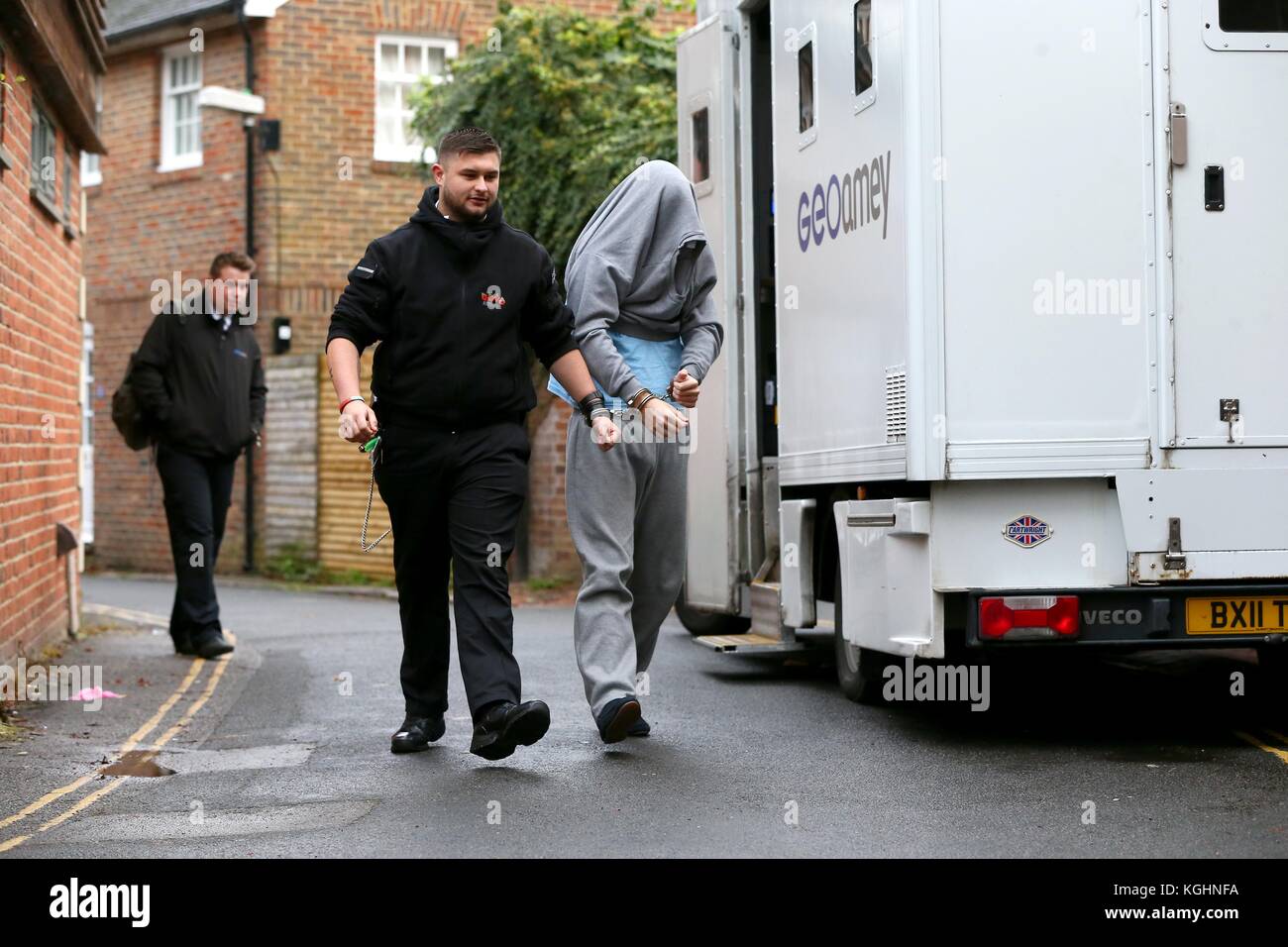 Lewes Crown Court, UK. 8th November, 2017. Daryll Rowe arrives at Lewes Crown Court. Picture by James Boardman/Telephoto Images Stock Photo