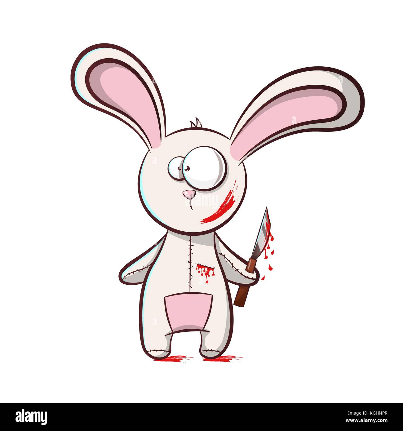 Halloween Stitch Bunny Rabbit Zombie Voodoo Doll Stock Illustration -  Download Image Now - Rabbit - Animal, Evil, Doll - iStock