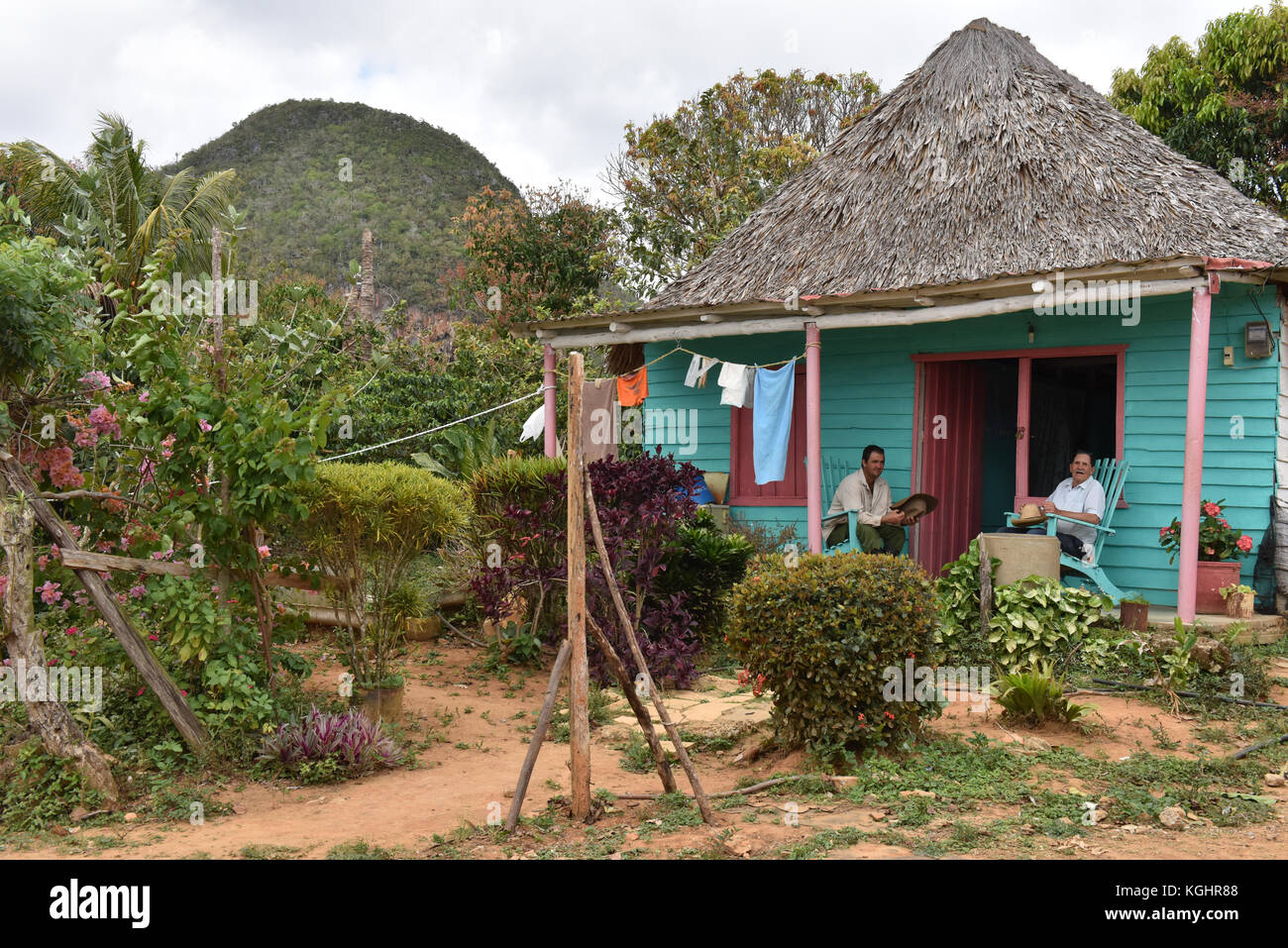 Countryside house, Vinales, Pinar Del Rio, Cuba Stock Photo