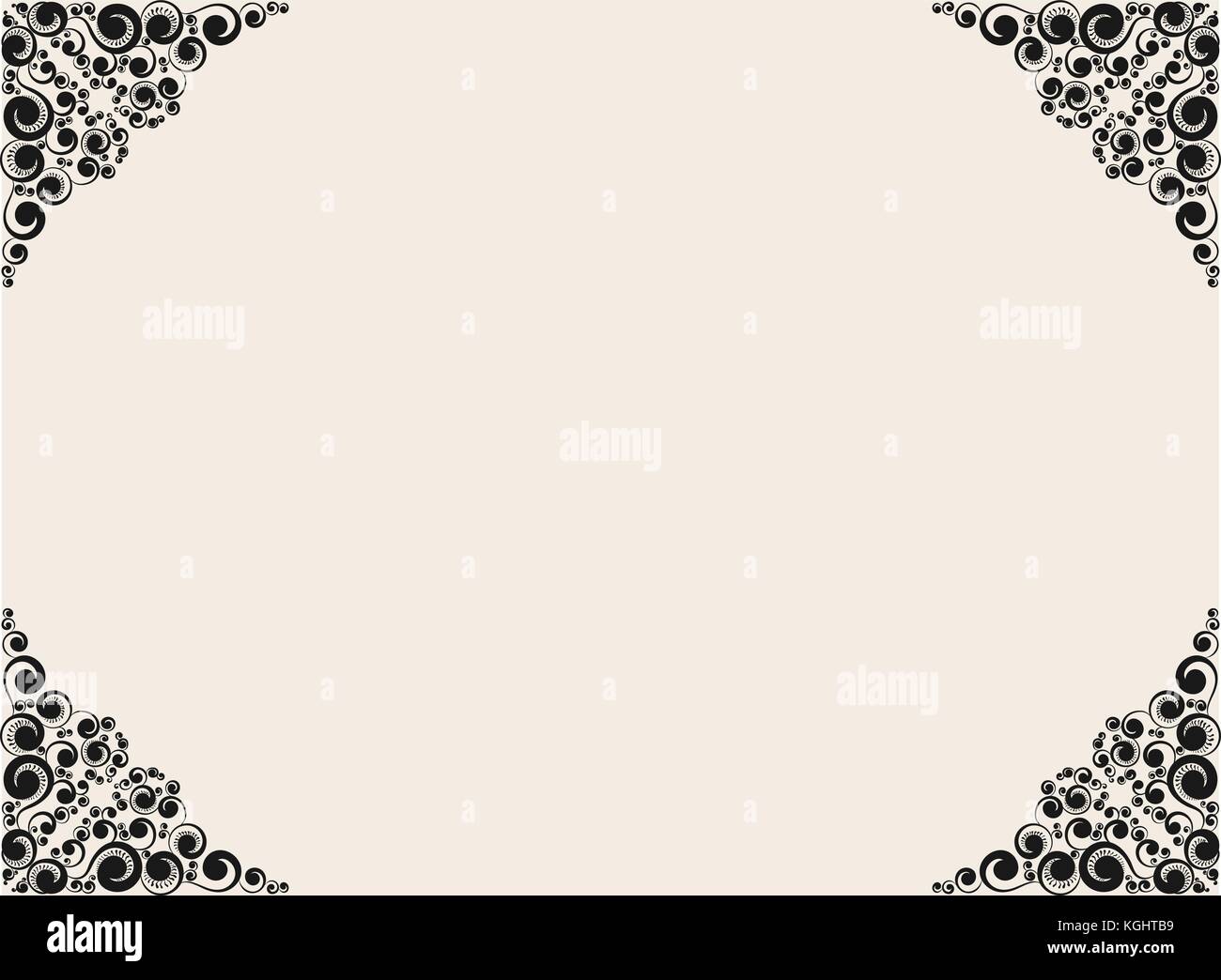 Decorative flower frame Stock Vector Image & Art - Alamy