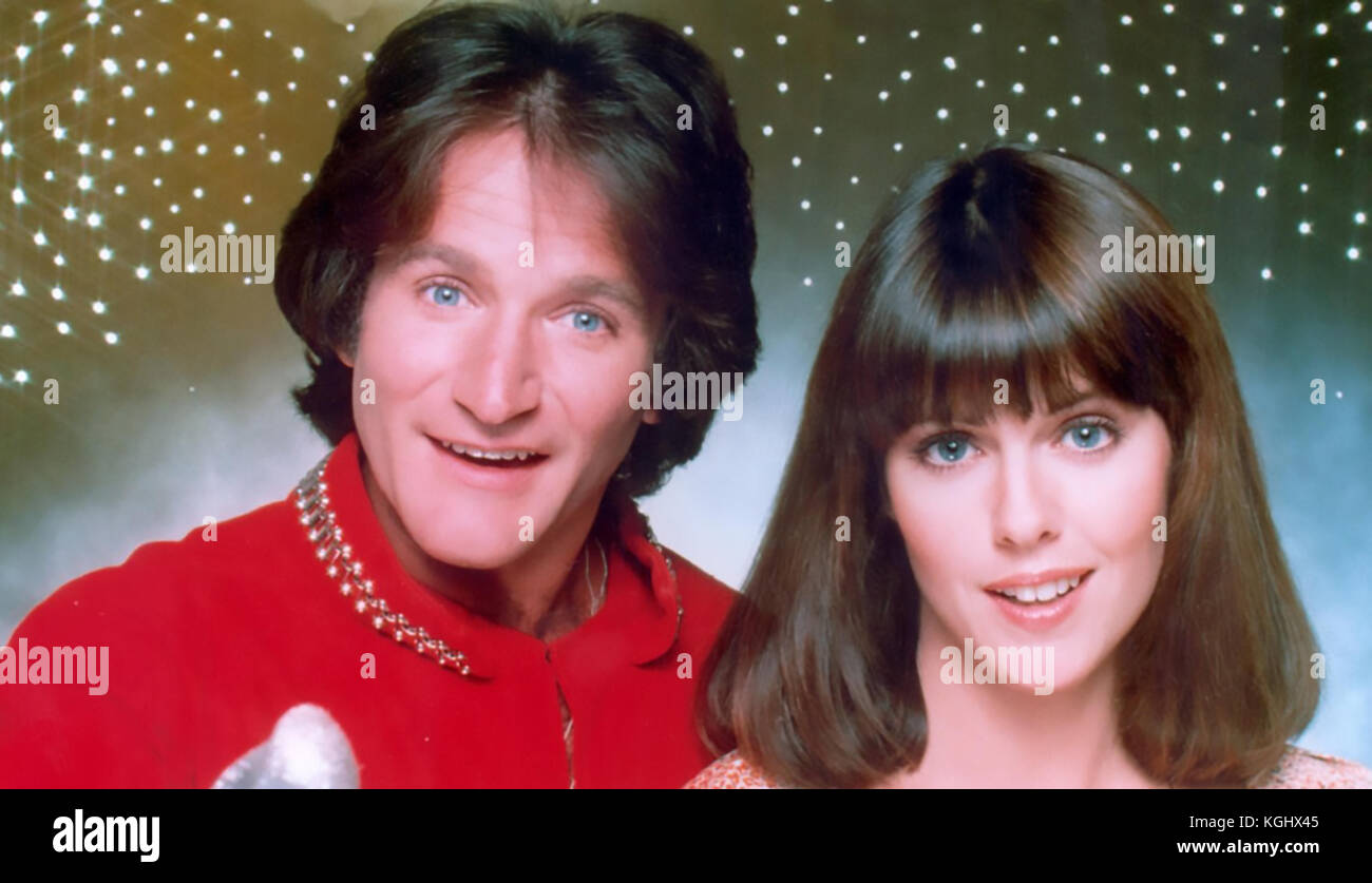 MORK & MINDY American ABC TV series 1978-82 with Pam Dawber and Robin Williams Stock Photo