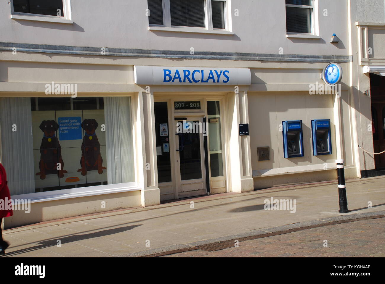 Exterior of a branch of Barclays Bank at Hastings in East Sussex