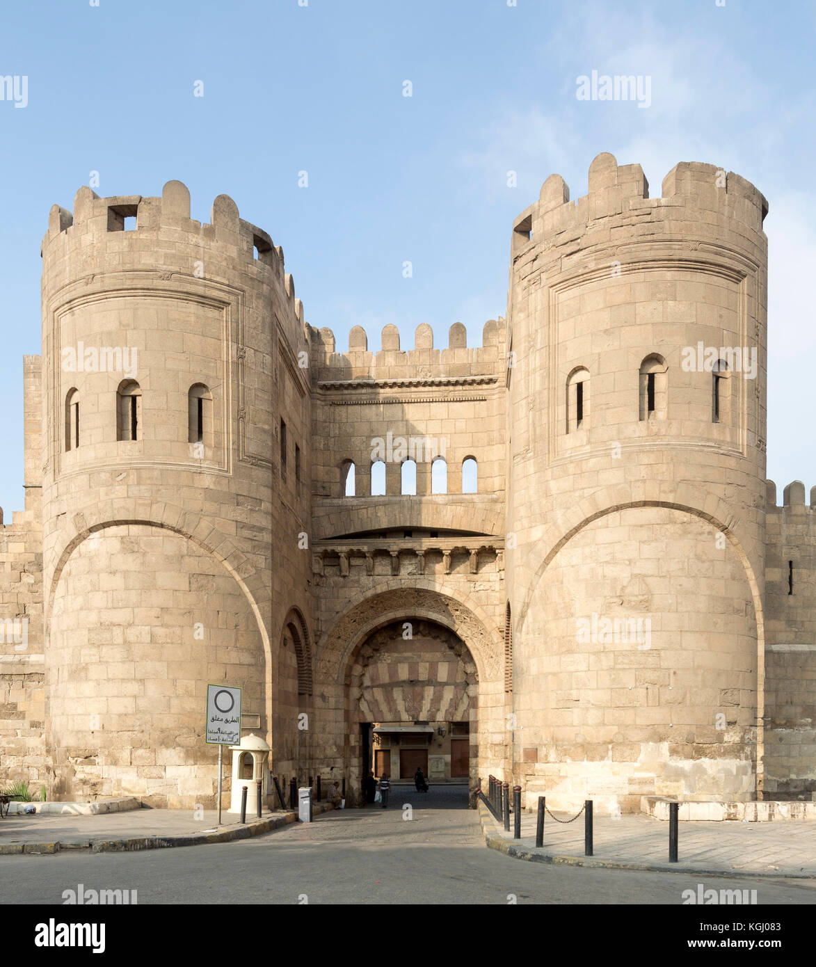 The Fatimid gate of Bab al-Futuh, Cairo, Egypt Stock Photo