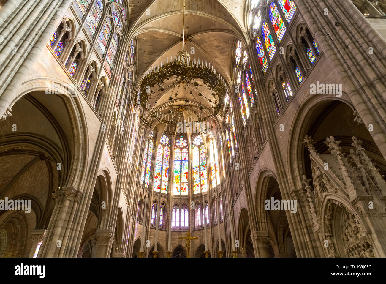 Interior of SaintDenis Basilica, Paris, France Stock Photo Alamy