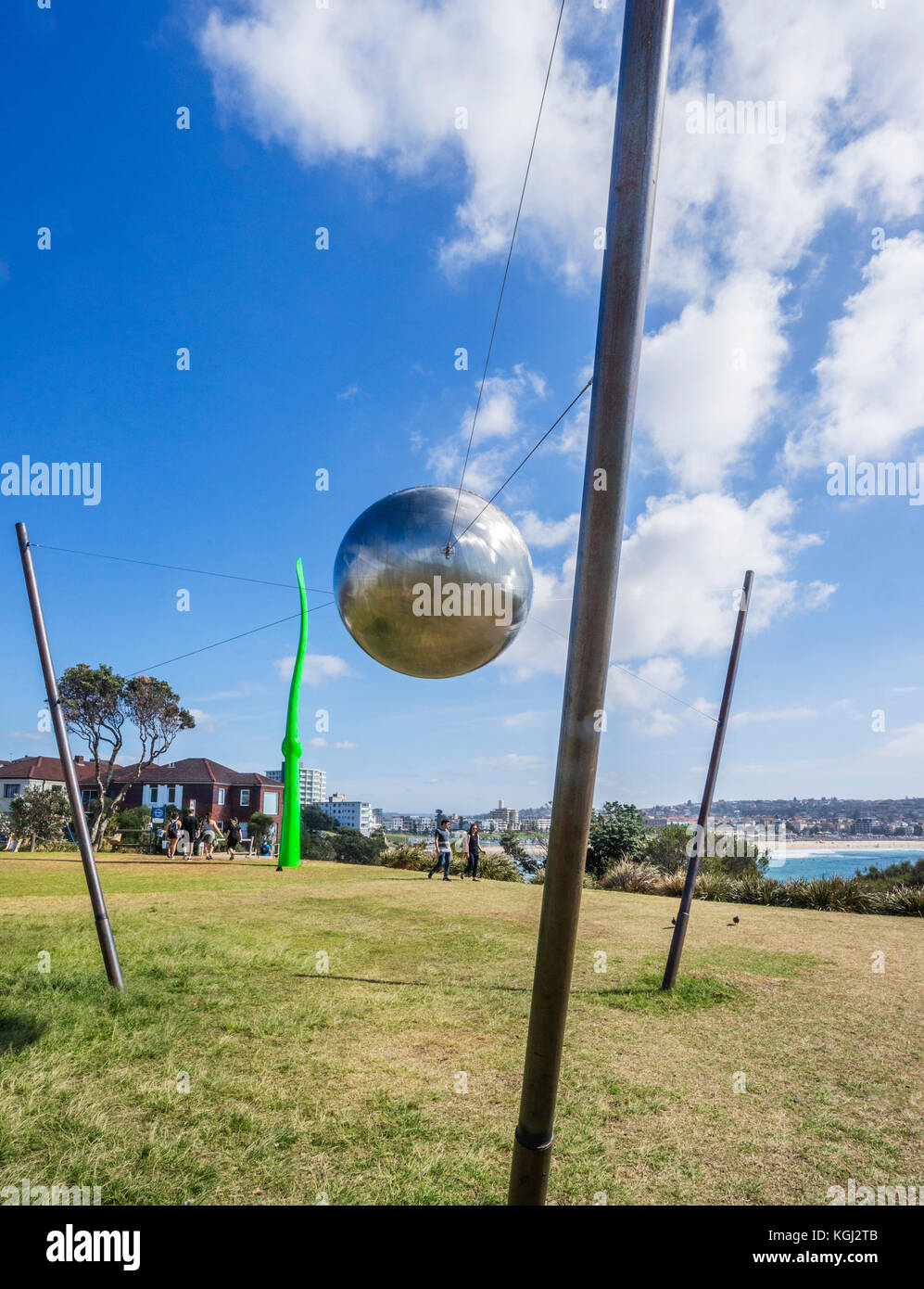 Sculpture by the sea 2017, annual exhibition on the coastal walk between Bondi and Tamara Beach, Sydney, New South Wales, Australia. Art installation  Stock Photo