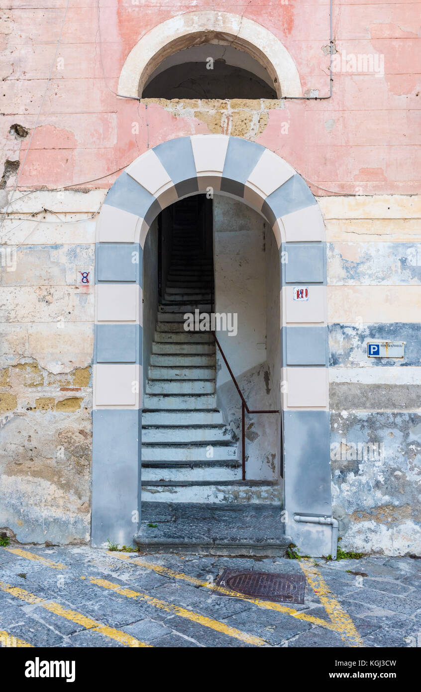 Amalfi, Italy - The awesome historic center of the touristic town in Campania region, Gulf of Salerno, southern Italy. Stock Photo