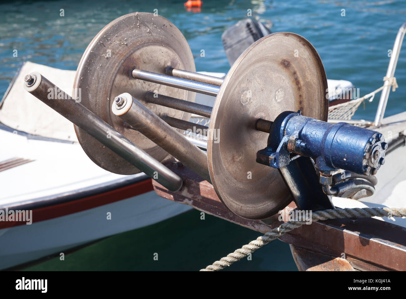 Fishing boat net winch hi-res stock photography and images - Alamy