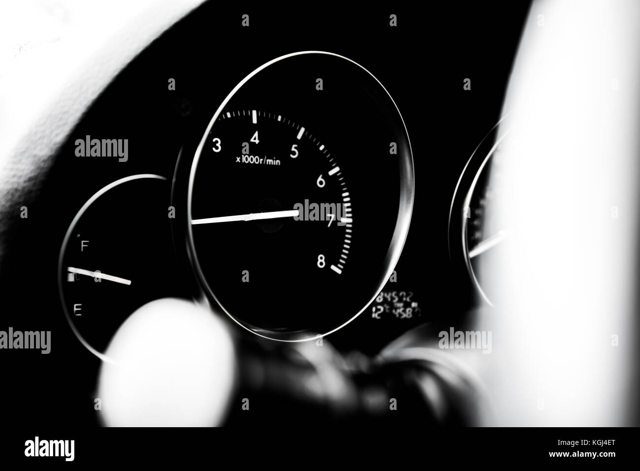 Car dashboard, rpm, speedometer Stock Photo Alamy
