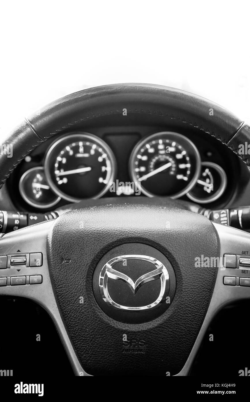 Car dashboard, rpm, speedometer Stock Photo Alamy