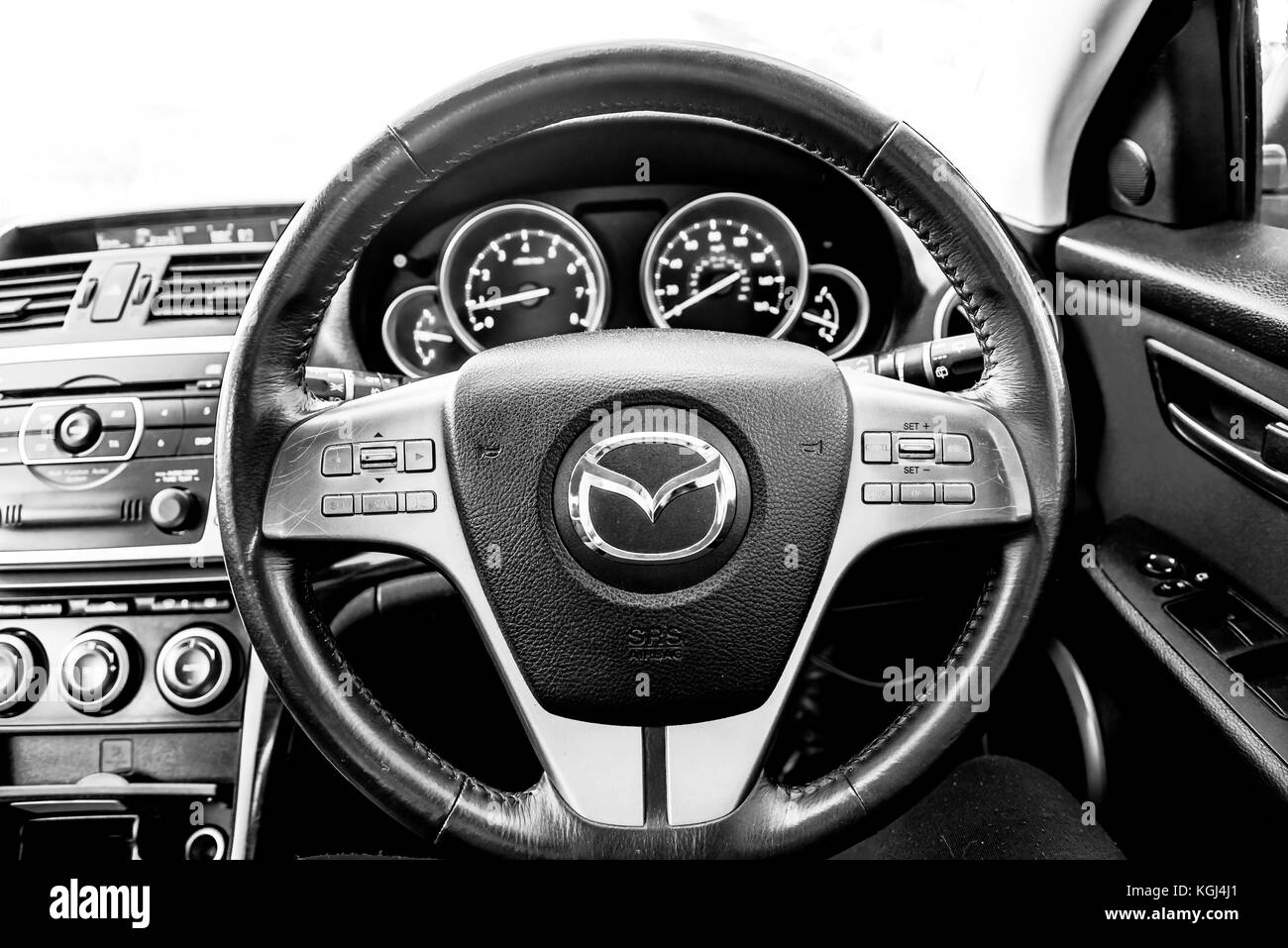 Car dashboard, rpm, speedometer Stock Photo Alamy