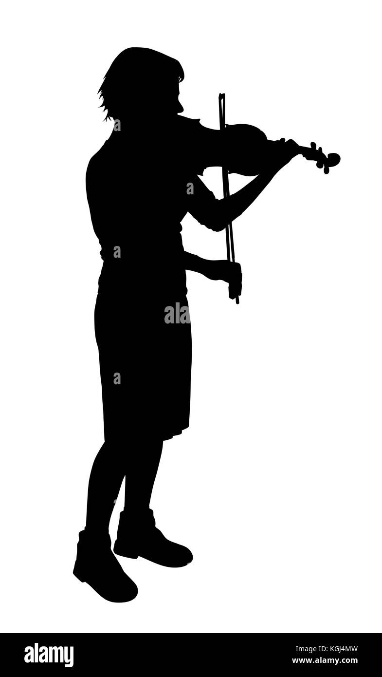 female violinist silhouette