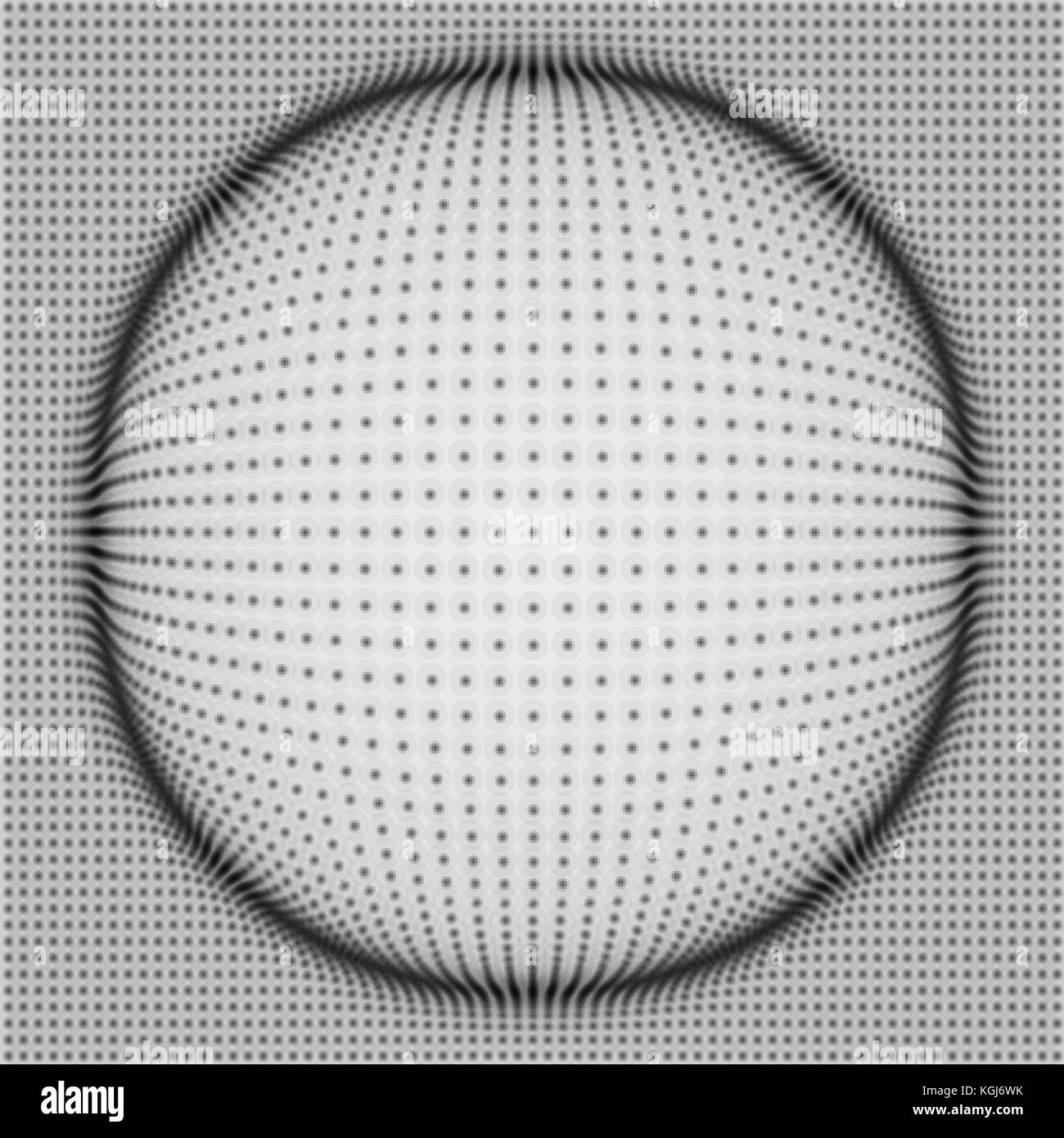 Array with Dynamic Particles. 3D Technology Style. Abstract Background ...