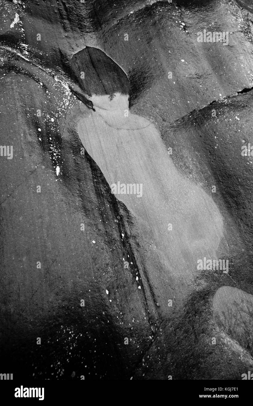 rocks natural wallpaper - black and white photo Stock Photo - Alamy