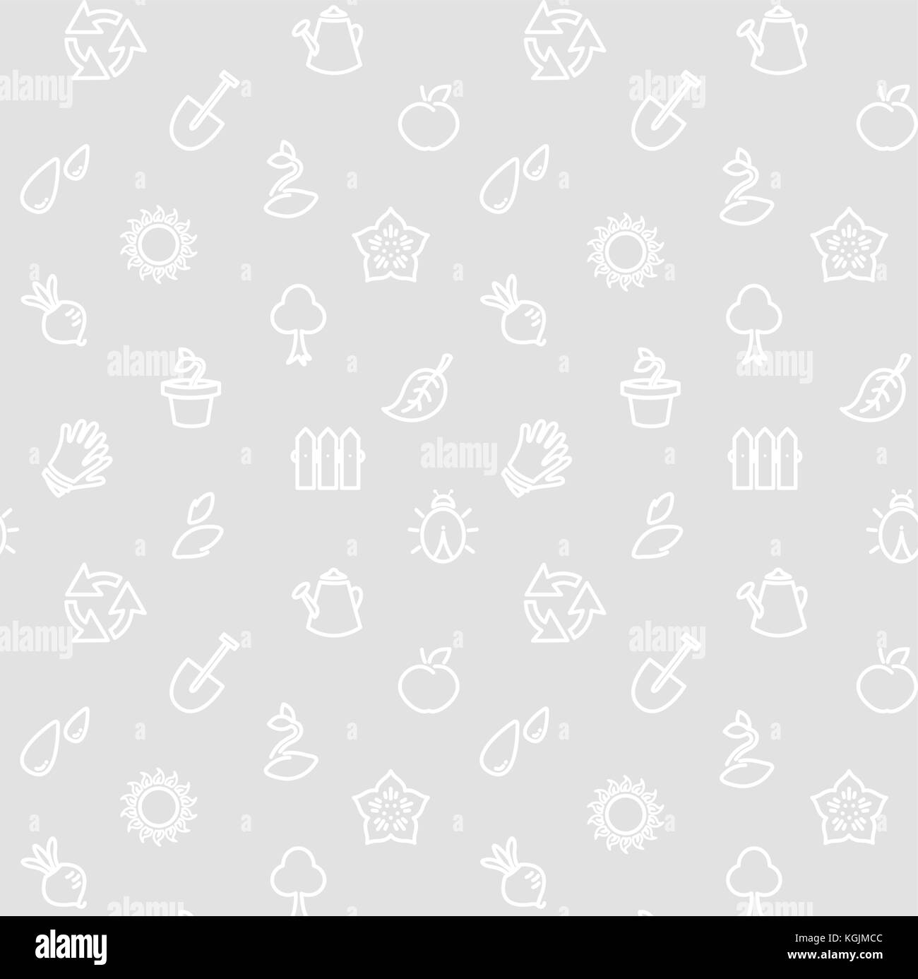 Vector gardening eco seamless pattern background Stock Vector Image ...