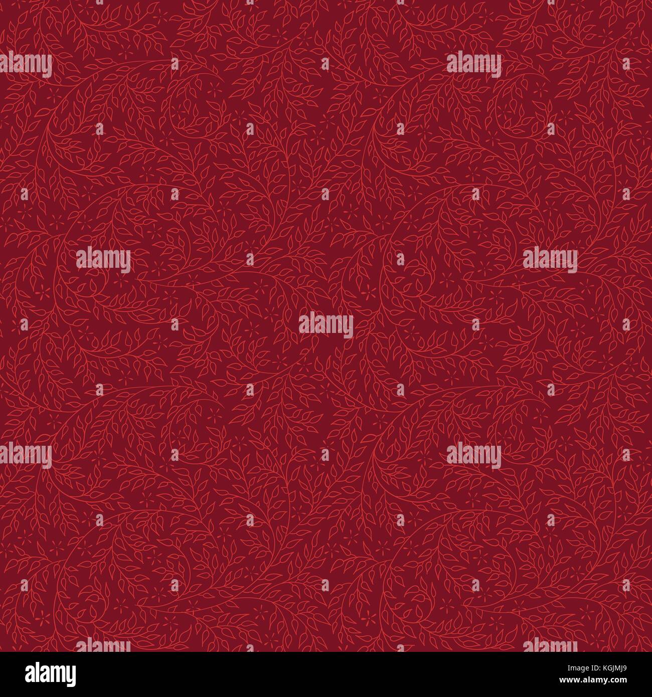 Floral seamless pattern - vector illustration of detailed red ornament ...