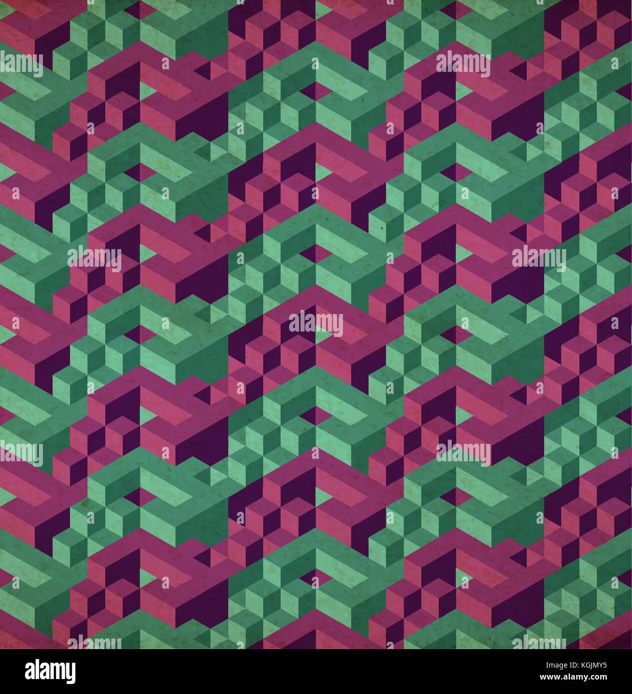 Geometric Vector Pattern Using Isometric Paper Vector lowpoly isometric geometric pattern with old grunge ...