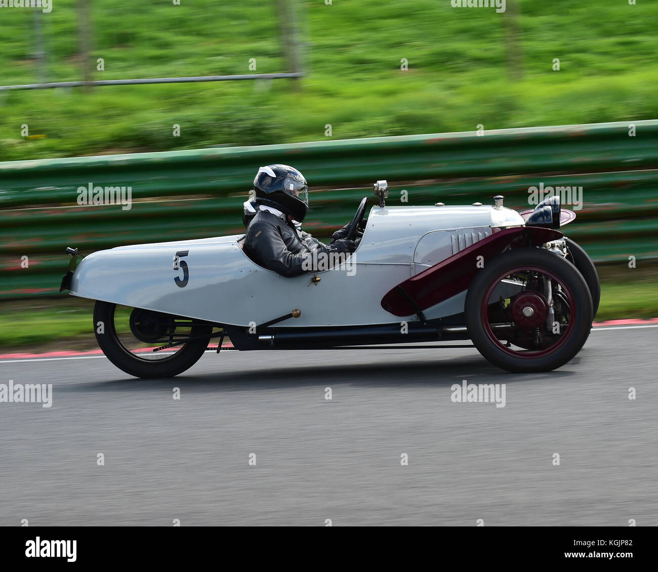 Steve Lister, Ruth Ross, Morgan, Aero Blackburne, Morgan Three Wheeler Club Challenge Trophy Race, VSCC, Formula Vintage, Round 4, Mallory Park, 12th  Stock Photo