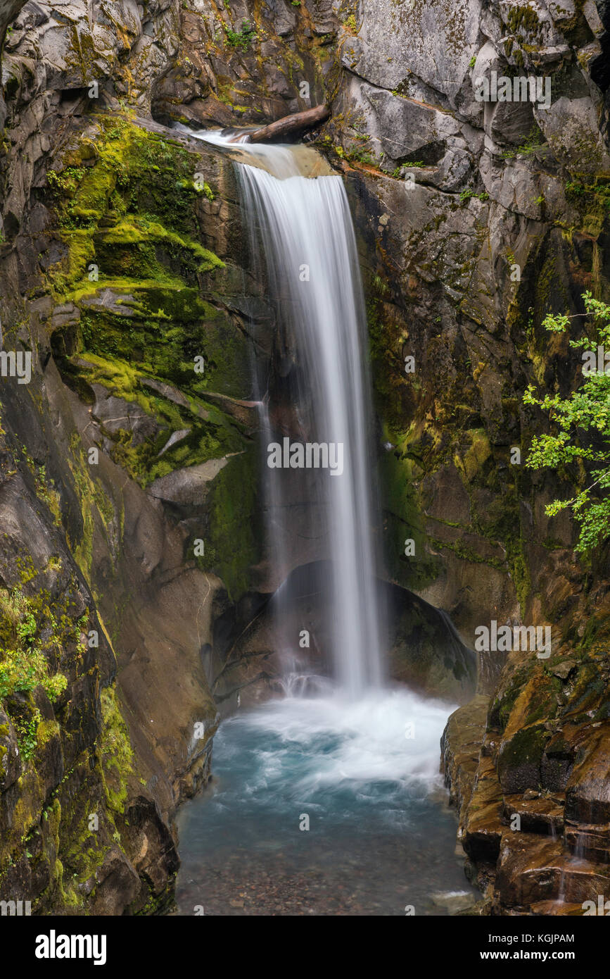 Christine Falls, Mount Rainier National Park, Washington state, USA ...