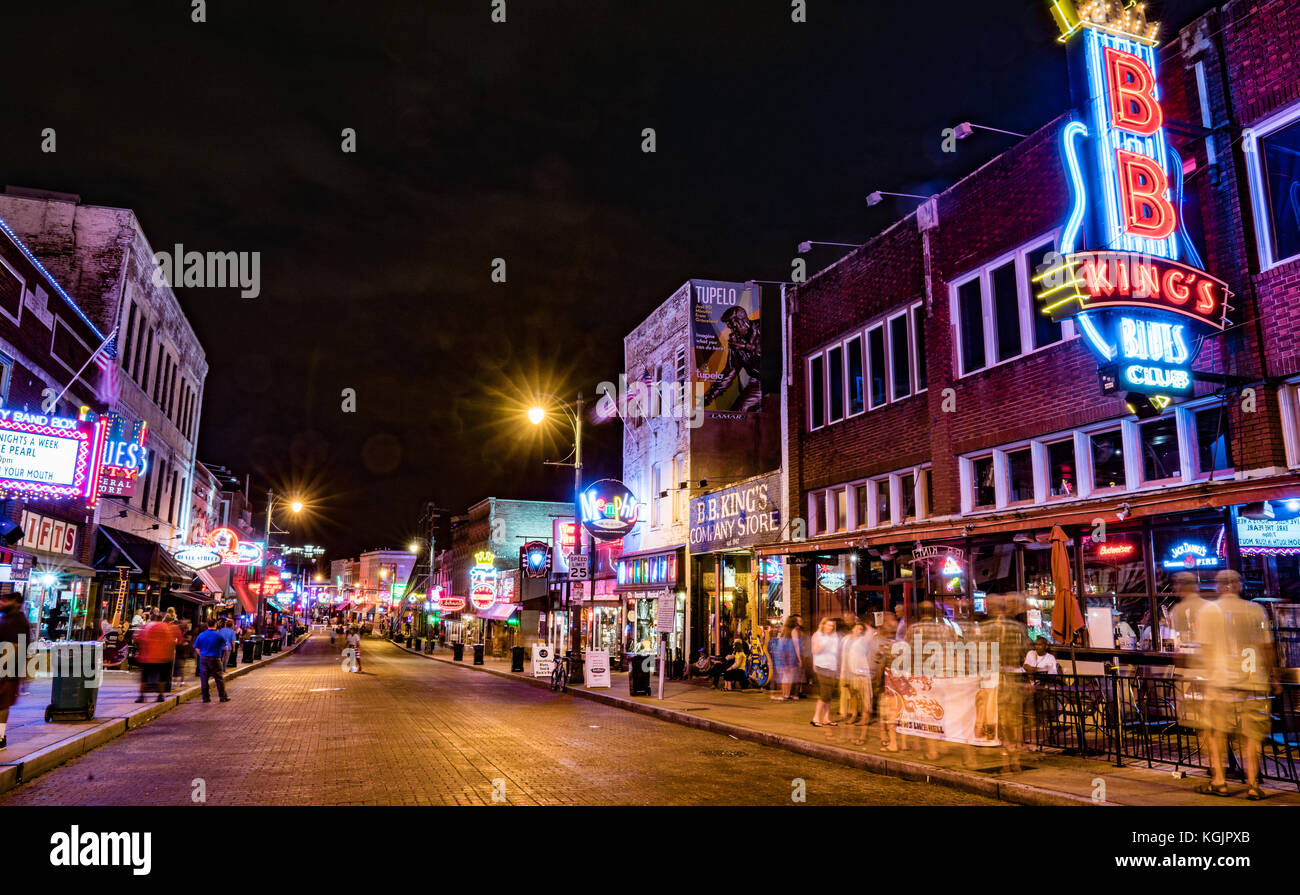 NASHVILLE, TN OCT 10 Historic Beale Street in downtown Memphis Stock Photo 165140931 Alamy