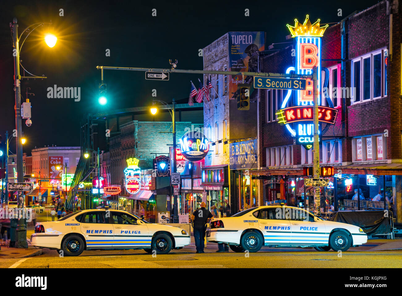 NASHVILLE, TN OCT 10 Historic Beale Street in downtown Memphis