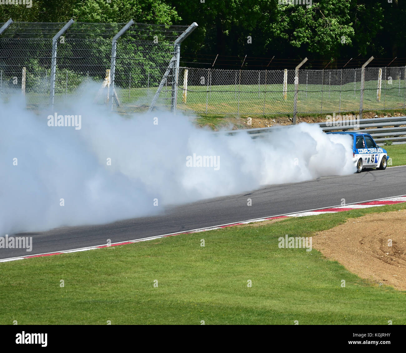 Malcolm Harrison, Steve Soper, MG Metro Turbo, Historic Touring Car Challenge, Tony Dron Trophy, Masters Historic Festival, Brands Hatch, May 2017. Br Stock Photo